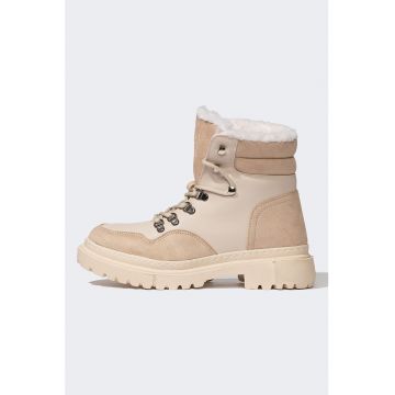Ghete cu captuseala de blana shearling sintetica