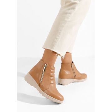 Ghete dama piele Soralia V2 kaki