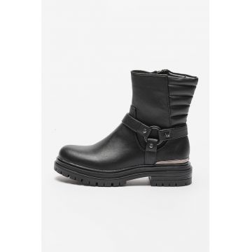 Ghete de piele ecologica Courtney Moto