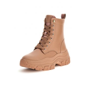 Ghete de piele ecologica cu talpa wedge