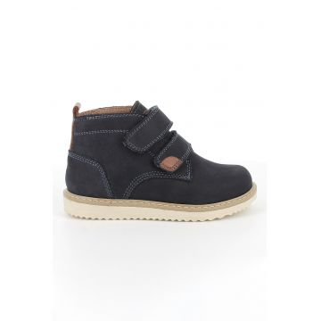 Ghete din piele nabuc cu inchidere velcro
