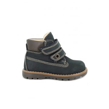 Ghete din piele nabuc cu inchidere velcro