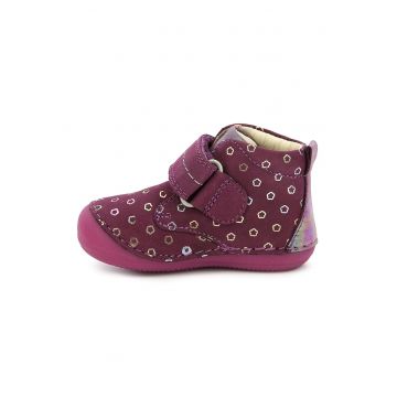 Ghete din piele nabuc cu inchidere velcro