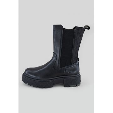 Ghete din piele si material textil