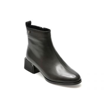 Ghete EPICA negre, F630018, din piele naturala