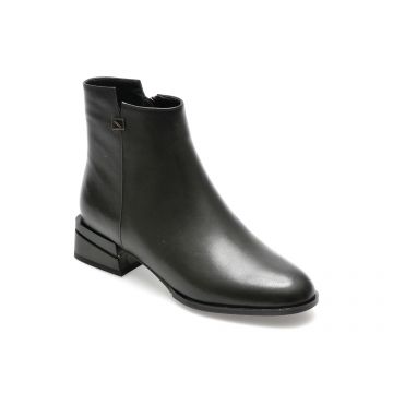 Ghete EPICA negre, F630030, din piele naturala