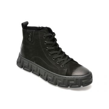 Ghete GRYXX negre, 34053, din piele naturala