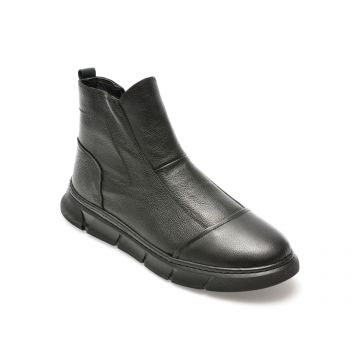 Ghete GRYXX negre, 55317, din piele naturala