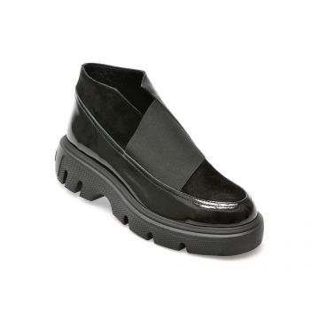 Ghete IMAGE negre, 2914922, din piele naturala