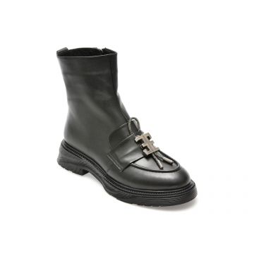 Ghete IMAGE negre, 574159, din piele naturala