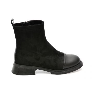 Ghete IMAGE negre, 713D68, din piele naturala