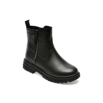 Ghete IMAGE negre, J830059, din piele naturala