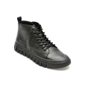 Ghete OTTER negre, 3506, din piele naturala