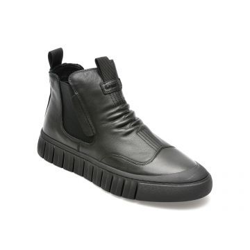 Ghete OTTER negre, 3509, din piele naturala