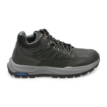 Ghete SKECHERS negre, ZELLER, din piele naturala