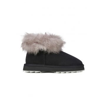 Ghete slip-on cu blana sintetica