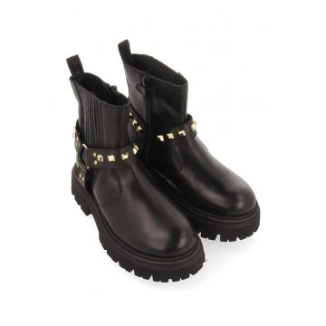 Ghete wedge de piele Saraby