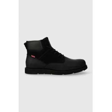 Levi's ghete de piele JAX PLUS barbati, culoarea negru, 232198.559