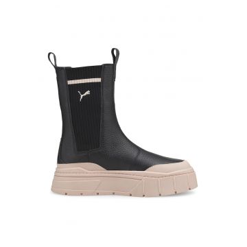 Ghete Chelsea flatform de piele Mayze Stack