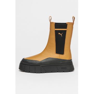 Ghete Chelsea flatform de piele Mayze Stack