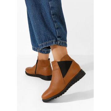 Ghete dama piele Kiesa camel