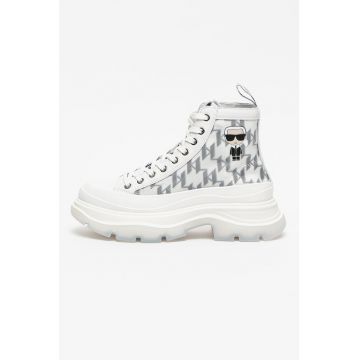Ghete de piele cu model monograma