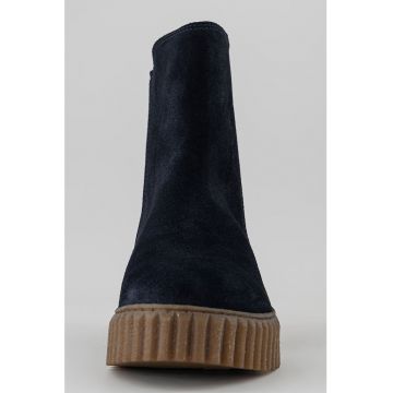 Ghete din piele intoarsa cu talpa wedge