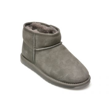 Ghete EMU gri, W10937, din piele intoarsa