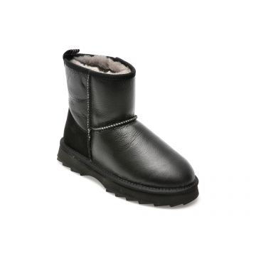 Ghete EMU negre, W12637, din piele naturala