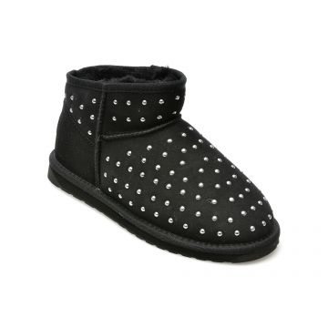 Ghete EMU negre, W12923, din piele intoarsa