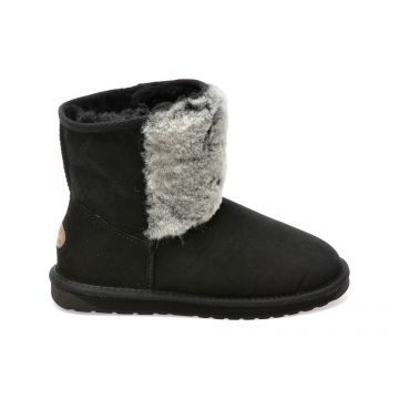 Ghete EMU negre, W12935, din piele intoarsa