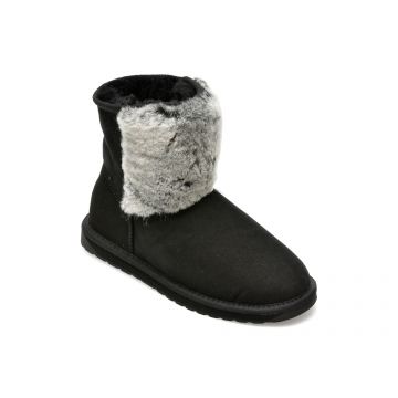 Ghete EMU negre, W12935, din piele intoarsa