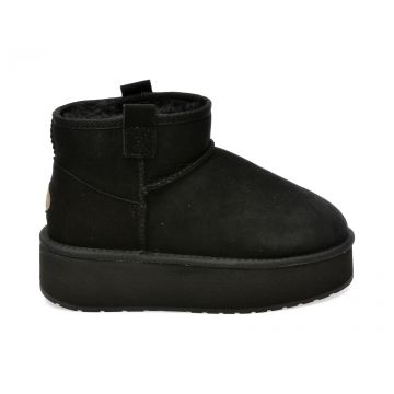 Ghete EMU negre, W13073, din piele intoarsa