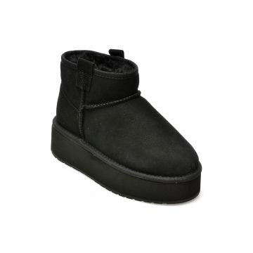 Ghete EMU negre, W13073, din piele intoarsa