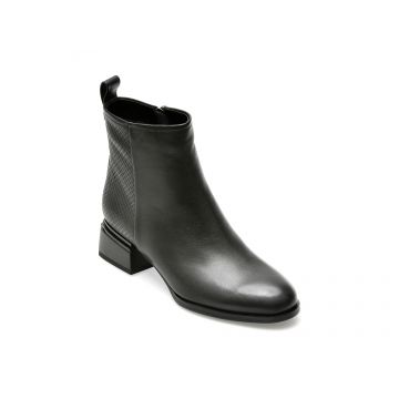 Ghete EPICA negre, 1F3605, din piele naturala