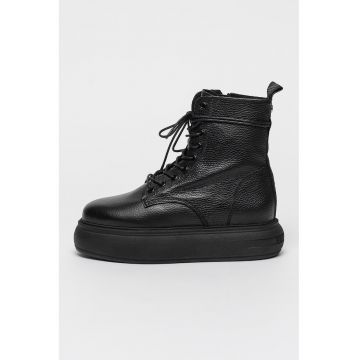 Ghete flatform de piele Hero