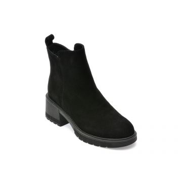 Ghete FLAVIA PASSINI negre, W03F70, din piele intoarsa
