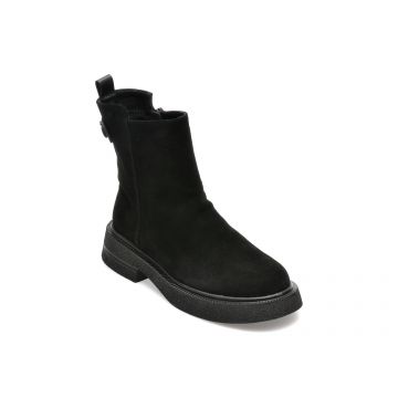Ghete FLAVIA PASSINI negre, W108D2, din piele intoarsa