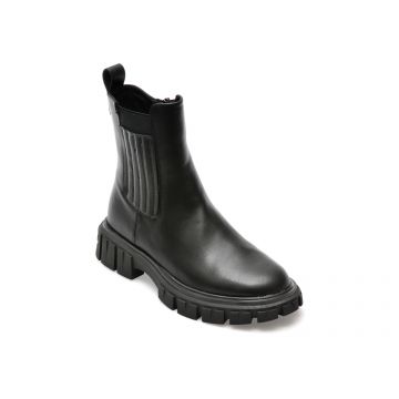 Ghete FLAVIA PASSINI negre, W20F28, din piele naturala