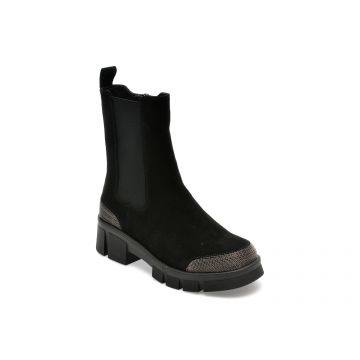 Ghete FLAVIA PASSINI negre, W30D51, din piele intoarsa