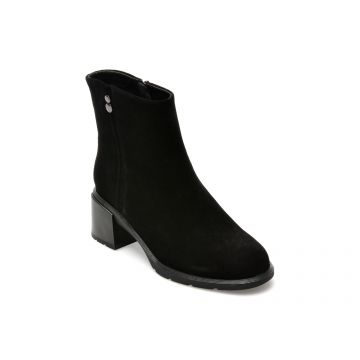Ghete FLAVIA PASSINI negre, W40F121, din piele intoarsa