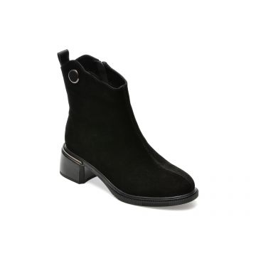 Ghete FLAVIA PASSINI negre, W47D124, din piele intoarsa