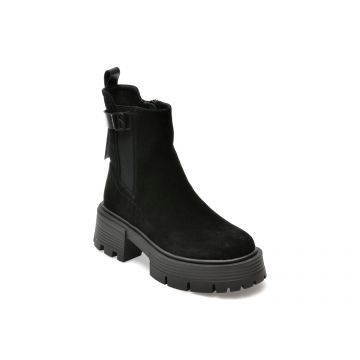 Ghete FLAVIA PASSINI negre, W96A240, din piele intoarsa