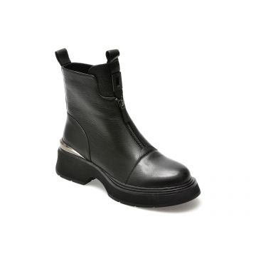 Ghete GRYXX negre, H230, din piele naturala