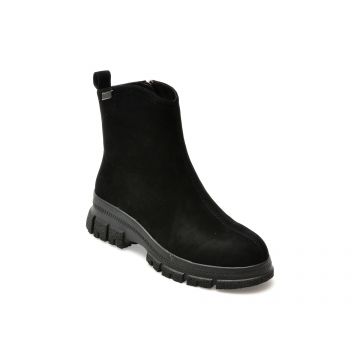 Ghete IMAGE negre, 4F1319, din piele intoarsa