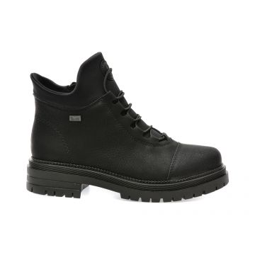 Ghete RIEKER negre, Y3163, din piele ecologica