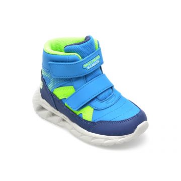 Ghete SKECHERS albastre, MAGNA-LIGHTS, din piele ecologica