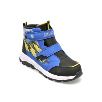 Ghete SKECHERS albastre, STORM BLAZER, din piele ecologica