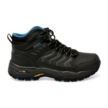 Ghete SKECHERS negre, ARCH FIT DAWSON, din piele ecologica