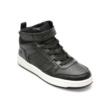 Ghete SKECHERS negre, SMOOTH STREET-VORR, din piele ecologica